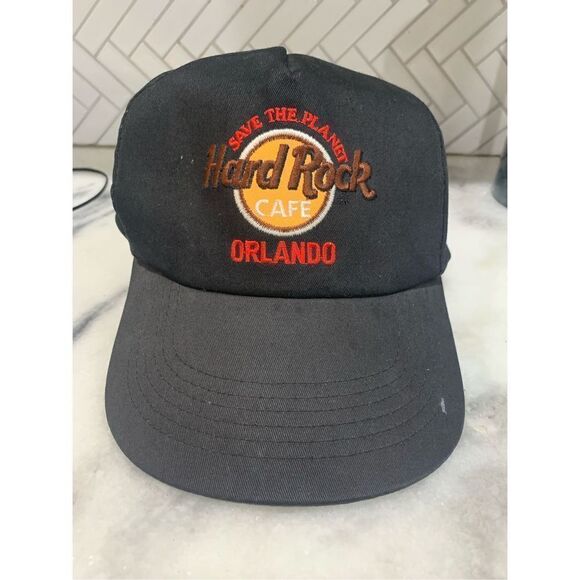 Vintage 80s 90s Hard Rock Orlando Strapback Hat - Picture 1 of 7
